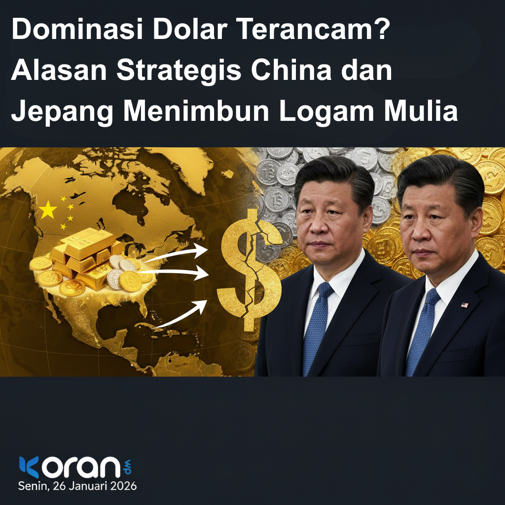 Dominasi Dolar Terancam? Alasan Strategis China dan Jepang Menimbun Logam Mulia