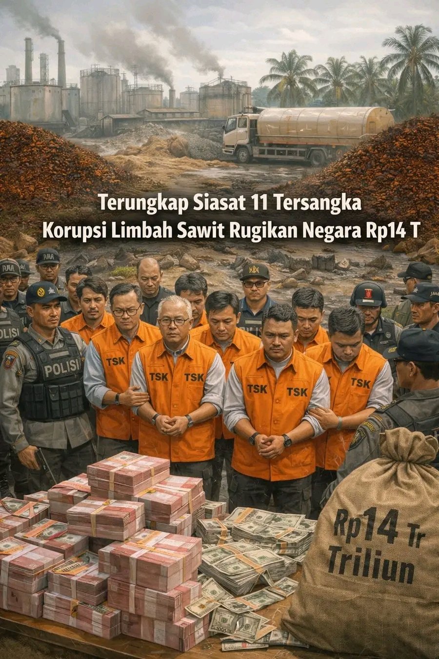 Terungkap Siasat 11 Tersangka Korupsi Limbah Sawit Rugikan Negara Rp 14 T